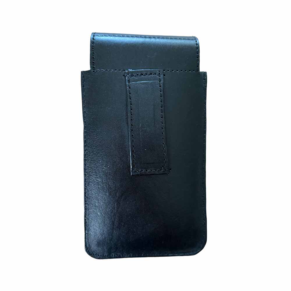 Funda de Piel Café con Pelo de Res y Remaches