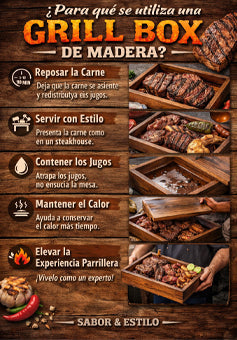 🥩 ¿Para qué se utiliza una grill box de madera?