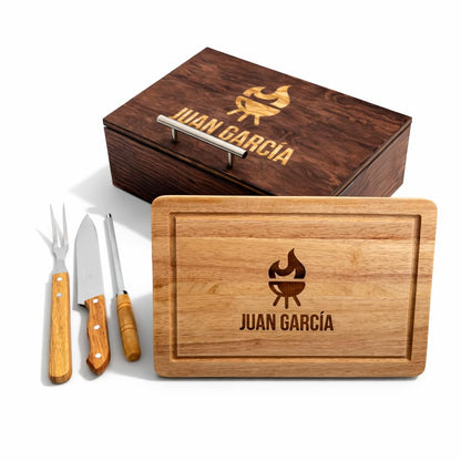 Kit Parrillero : Grillbox + Tabla + Utensilios