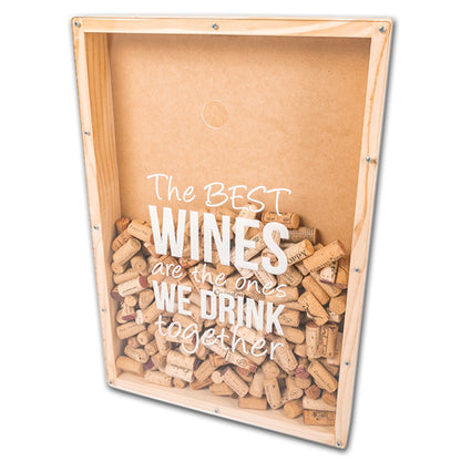 Caja Corchos Vino "The best Wines are the ones we Drink together"