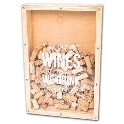 Caja Corchos Vino "The best Wines are the ones we Drink together"