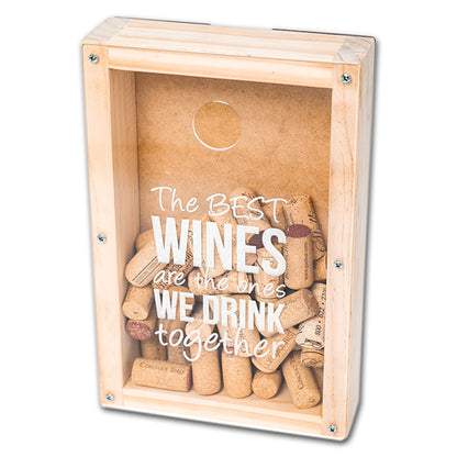 Caja Corchos Vino "The best Wines are the ones we Drink together"