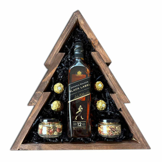 Canasta Pino Navidad con Whisky