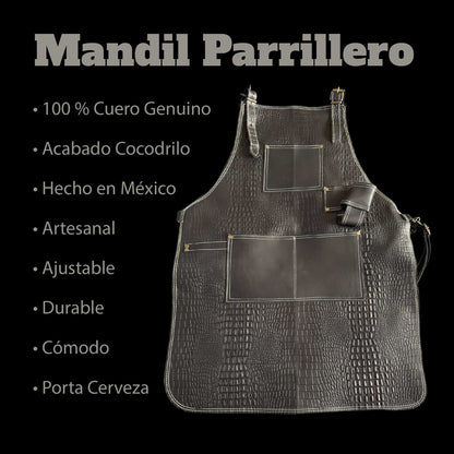 Mandil de Cuero "Black Caimán" Pro