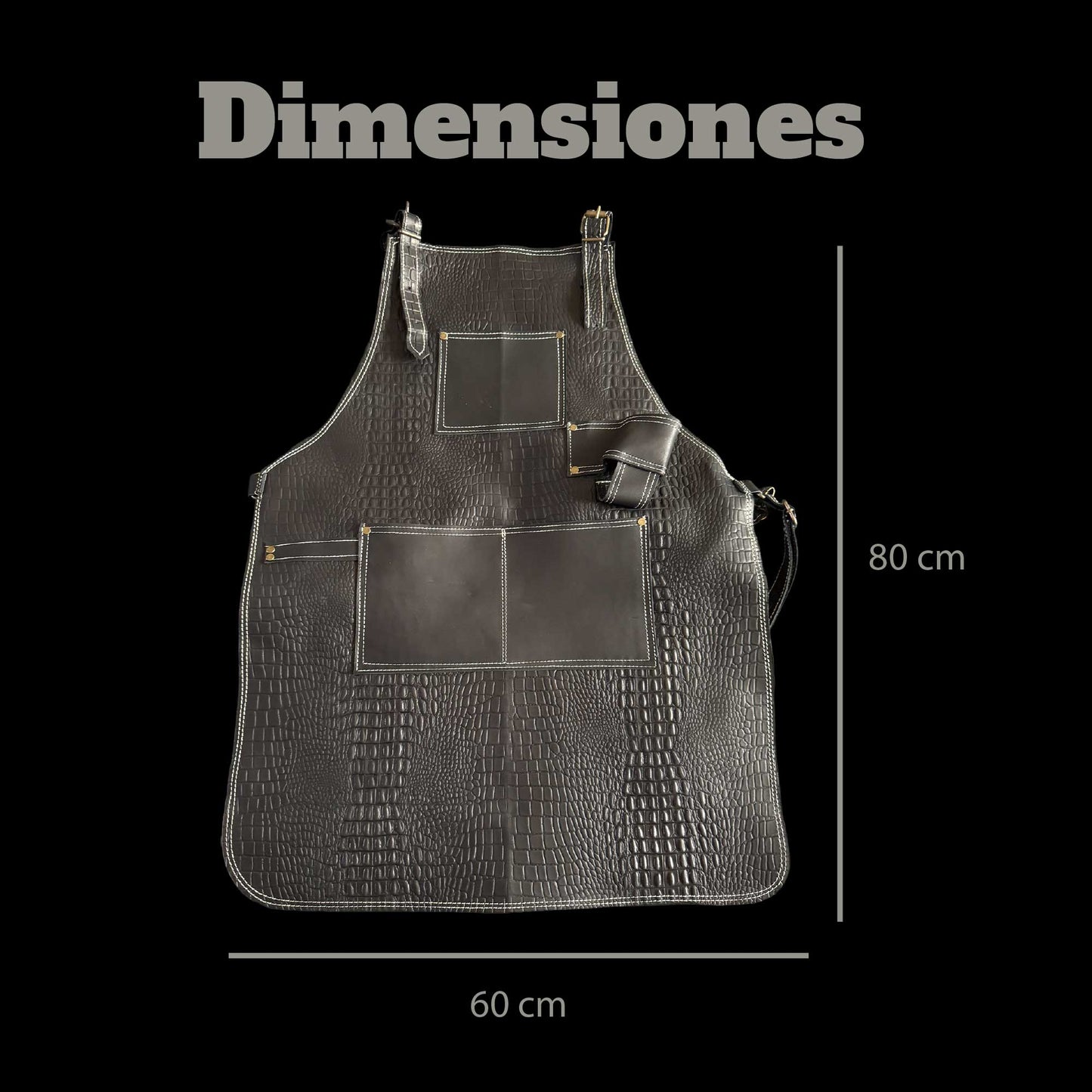 Mandil de Cuero "Black Caimán" Pro