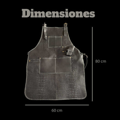 Mandil de Cuero "Black Caimán" Pro