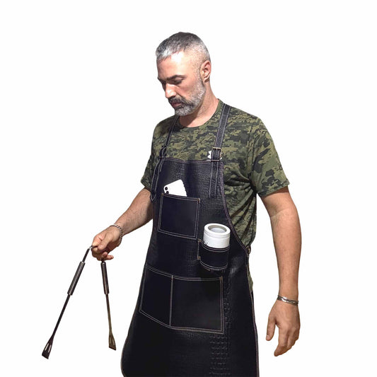 Mandil de Cuero "Black Caimán" Pro