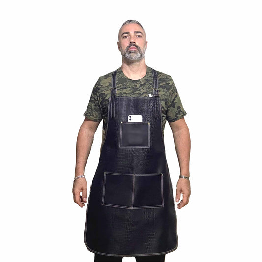Mandil de Cuero "Black Caimán" Clásico
