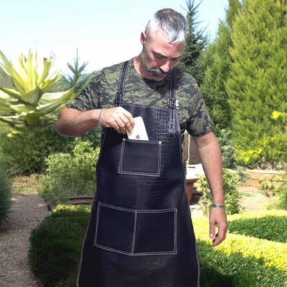 Mandil de Cuero "Black Caimán" Clásico