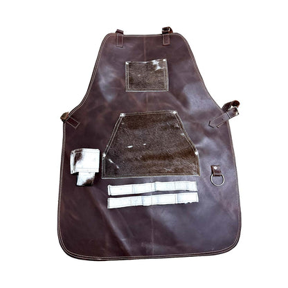 Mandil Parrillero "Brown Charro" 100% Piel con Pelo de Res