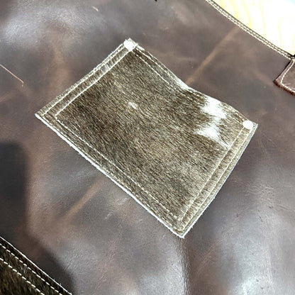 Mandil Parrillero "Brown Charro" 100% Piel con Pelo de Res