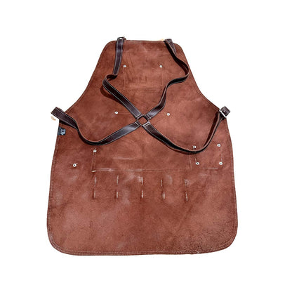 Mandil Parrillero "Brown Charro" 100% Piel con Pelo de Res