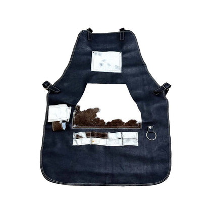 Mandil Parrillero "Black Charro" 100% Piel con Pelo de Res