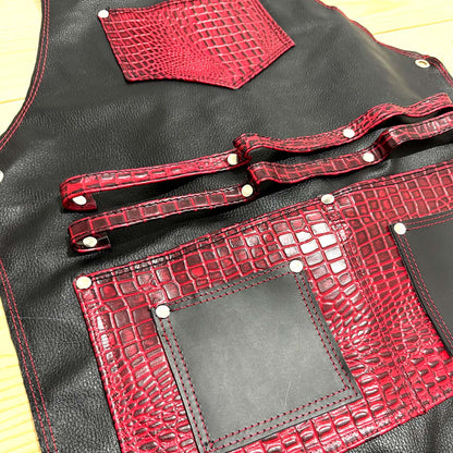 Mandil Parrillero "Sangre de Dragón" 100% Piel