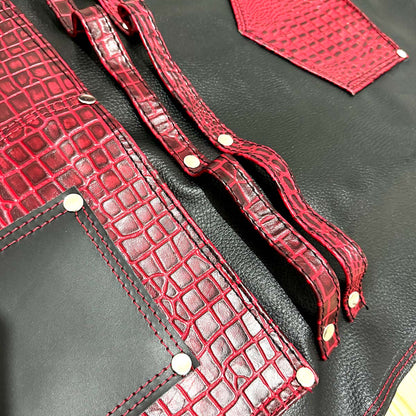 Mandil Parrillero "Sangre de Dragón" 100% Piel