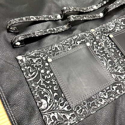 Mandil Parrillero "Black Silver" 100% Piel