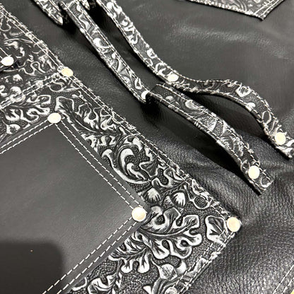 Mandil Parrillero "Black Silver" 100% Piel