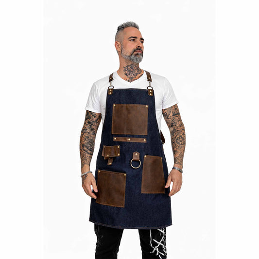 Mandil Parrillero Azul (Mandil de Mezclilla)