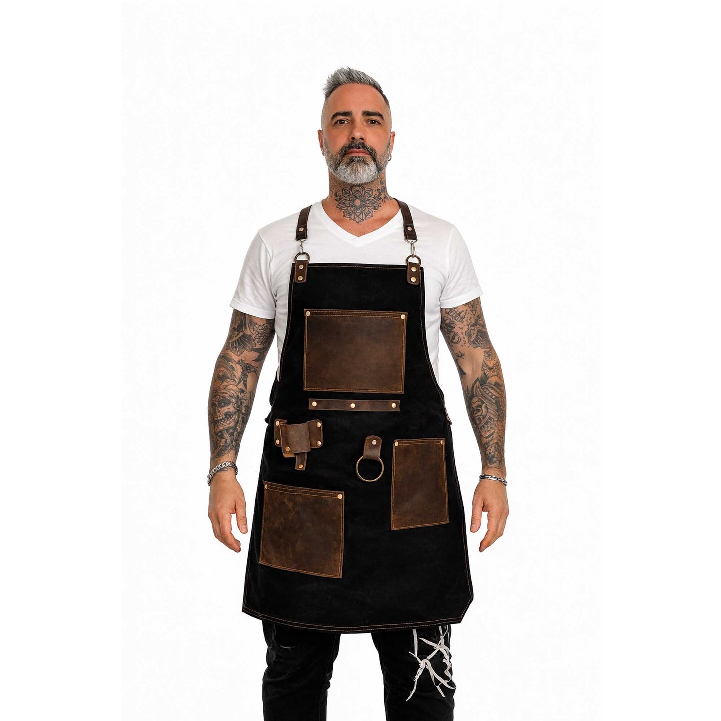 Mandil Parrillero Negro (Mandil de Mezclilla)