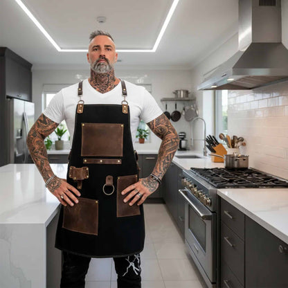 Mandil Parrillero Negro (Mandil de Mezclilla)